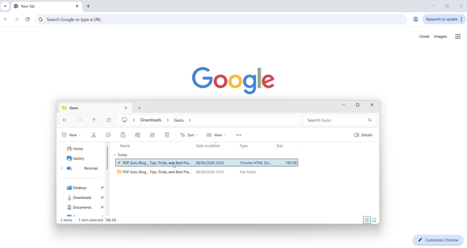 How to convert HTML to PDF on Windows Chrome